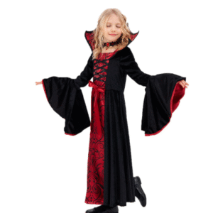 Oselda Halloween vampire costume set for children, vampire performance outfit, stage performance costume