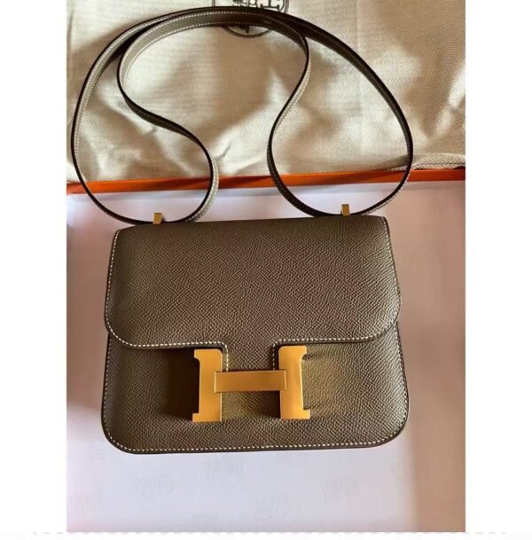 HERMES Constance 19 Mini Shoulder Crossbody Bag with Gold Hardware in Epsom Leather for Women 18 - 图片 4