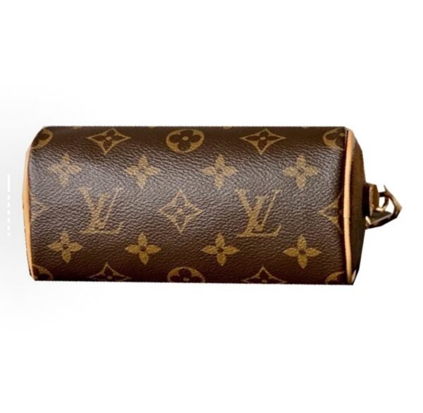 LOUIS VUITTON Speedy Nano Classic Reading Flower Detachable Adjustable Shoulder Straps, Canvas Coated Patchwork Leather Trim, Pillow Bag, Crossbody Tote Bag, Mini Women, Brown - 图片 6