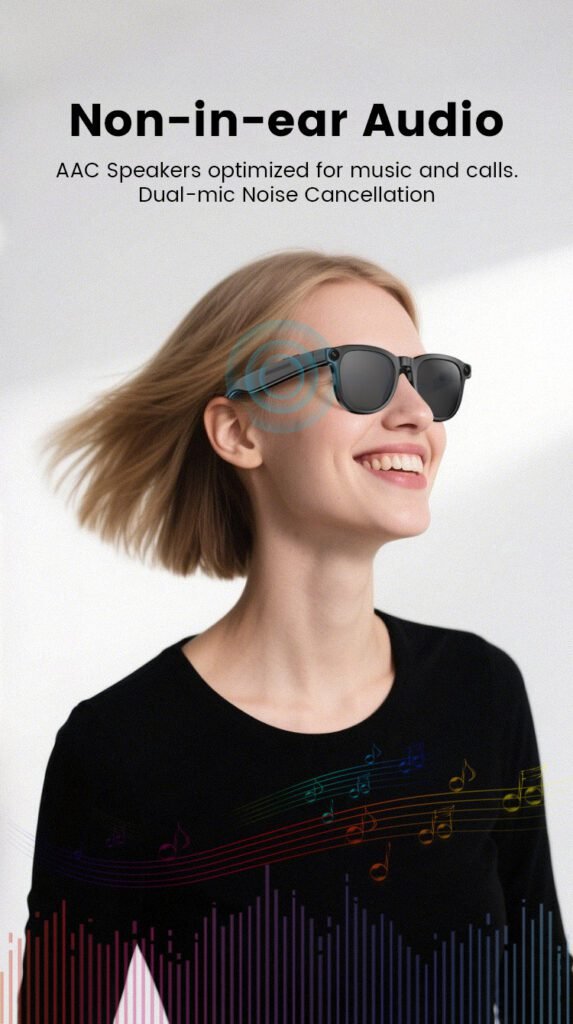 AI glasses smart features close-up